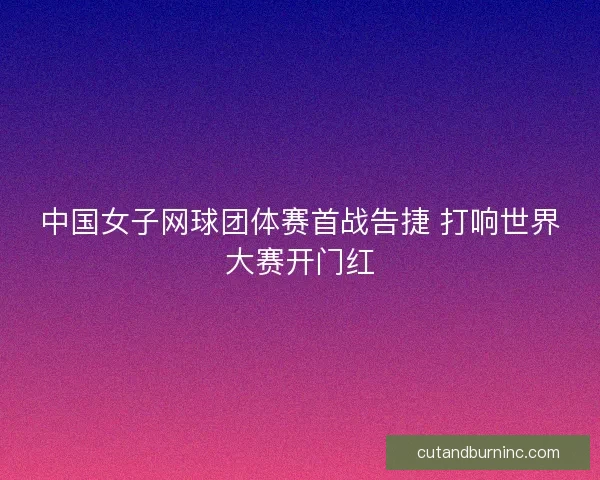 中国女子网球团体赛首战告捷 打响世界大赛开门红