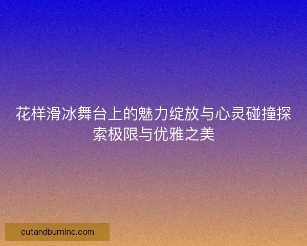 花样滑冰舞台上的魅力绽放与心灵碰撞探索极限与优雅之美 花样滑冰舞台上的魅力绽放与心灵碰撞探索极限与优雅之美